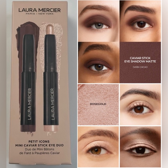 Laura Mercier Petit Icons Mini Caviar Stick Eye Duo *Limited Edition BNIB - Picture 2 of 14